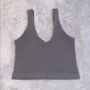 Grey Urban Outfitters Cropped Tank